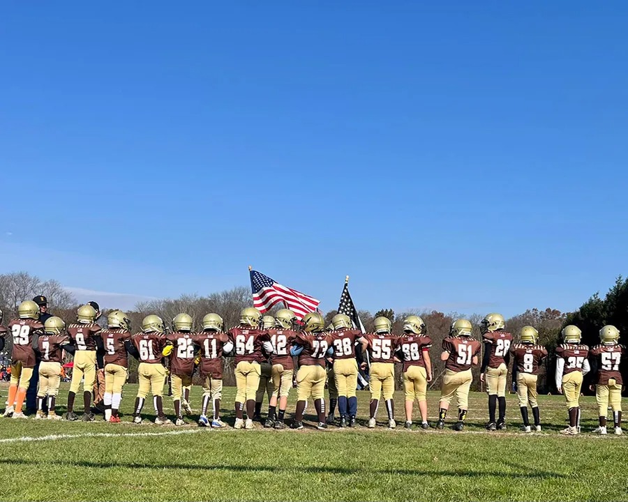 Bears athletes and families at the annual Bear Crawl walk-a-thon